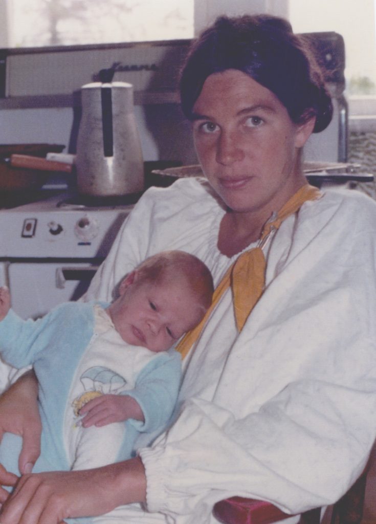 Deborah Murray with baby
