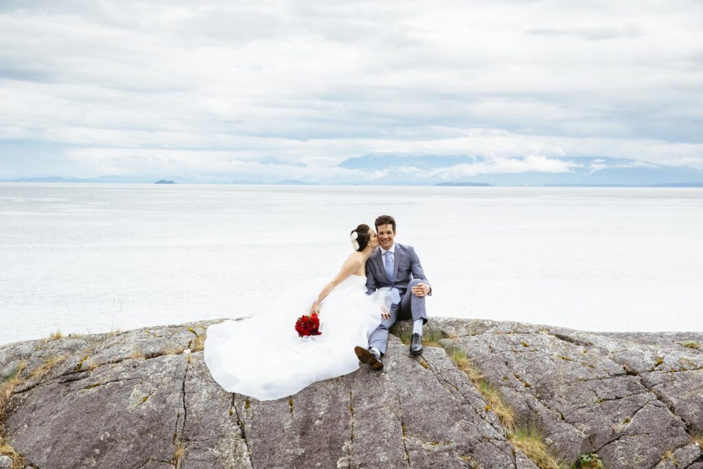 Just Married Couple at Nimmo Bay